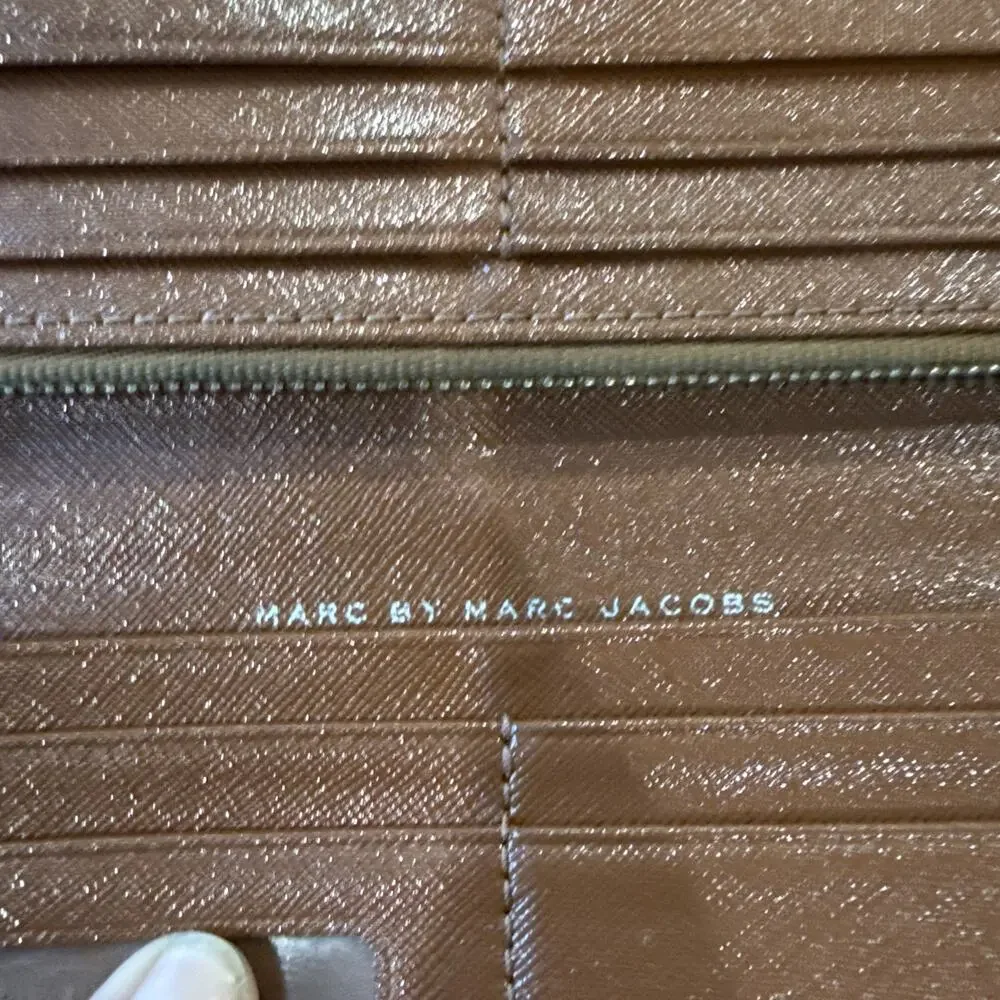 Marc By Marc Jacob’s Orange And Brown Bi-Fold 7.5” X 3.5” Wallet